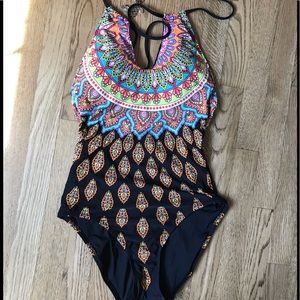 Stunning boho Trina Turk swim suit EUC